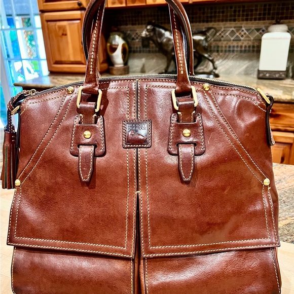 Dooney & Bourke Clayton Satchel in Chestnut - Picture 1 of 16